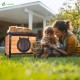 VOUNOT® Wooden Cat House, Weatherproof Cat House with Swing Door in Cat Ear Design & Height-Adjustable Feet, Cat House for Outdoors, Grey, 57 x 45 x 43 cm VOUNOT® Wooden Cat House, Weatherproof Cat House with Swing Door in Cat Ear Design & Height-Adjustable Feet, Cat House for Outdoors, Grey, 57 x 45 x 43 cm
