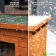 VOUNOT® Wooden Cat House, Weatherproof Cat House with Swing Door in Cat Ear Design & Height-Adjustable Feet, Cat House for Outdoors, Grey, 57 x 45 x 43 cm VOUNOT® Wooden Cat House, Weatherproof Cat House with Swing Door in Cat Ear Design & Height-Adjustable Feet, Cat House for Outdoors, Grey, 57 x 45 x 43 cm