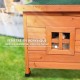 VOUNOT® Wooden Cat House, Weatherproof Cat House with Swing Door in Cat Ear Design & Height-Adjustable Feet, Cat House for Outdoors, Grey, 57 x 45 x 43 cm VOUNOT® Wooden Cat House, Weatherproof Cat House with Swing Door in Cat Ear Design & Height-Adjustable Feet, Cat House for Outdoors, Grey, 57 x 45 x 43 cm