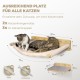 WOOWOOD® Climbing Wall Cats Including 2 x Cat Stairs Wall [Solid Wood] I Cat Scratching Post I Hammock Cat I Wall Scratching Post I Cat Furniture I Cat Wall I Cat Climbing Wall Set (5 Pieces)