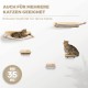 WOOWOOD® Climbing Wall Cats Including 2 x Cat Stairs Wall [Solid Wood] I Cat Scratching Post I Hammock Cat I Wall Scratching Post I Cat Furniture I Cat Wall I Cat Climbing Wall Set (5 Pieces)