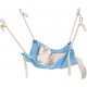 WUMUZAI Cat Hammock Bed for Cage, 47 cm, Hanging Cat Bed, Hammock, Perch with Adjustable Straps and Metal Hooks, Breathable Kitten Pet Hammock, Swing for Small WUMUZAI Cat Hammock Bed for Cage, 47 cm, Hanging Cat Bed, Hammock, Perch with Adjustable Straps and Metal Hooks, Breathable Kitten Pet Hammock, Swing for Small