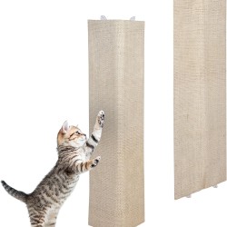 Wall Cat Scratching Board with 2 Different Sides 80 x 27 cm - Set of 2 - Sisal and Plush Cat Scratching Corner for Laying or Hanging - Scratching Mat for Claw Care Suitable for Wall Mounting Wall Cat Scratching Board with 2 Different Sides 80 x 27 cm - Set of 2 - Sisal and Plush Cat Scratching Corner for Laying or Hanging - Scratching Mat for Claw Care Suitable for Wall Mounting