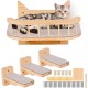 Wall Mounted Cat Hammock Cat Wall Shelves with 3 Steps, Cat Shelves and Perches for Wall, Cat Wall Furniture Covered with Plush, Cat Climbing Shelf for Climbing Sleeping Play Wall Mounted Cat Hammock Cat Wall Shelves with 3 Steps, Cat Shelves and Perches for Wall, Cat Wall Furniture Covered with Plush, Cat Climbing Shelf for Climbing Sleeping Play