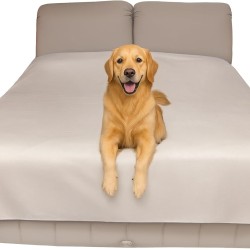 Waterproof Bed Protector Pad (Extra Large, 100 x 96 Inches, Beige) - Soft, Thin Reversible Blanket for Dogs, Cats, Other Pets; Incontinence, Urine, Dirt, Pet Hair, Saliva Waterproof Bed Protector Pad (Extra Large, 100 x 96 Inches, Beige) - Soft, Thin Reversible Blanket for Dogs, Cats, Other Pets; Incontinence, Urine, Dirt, Pet Hair, Saliva