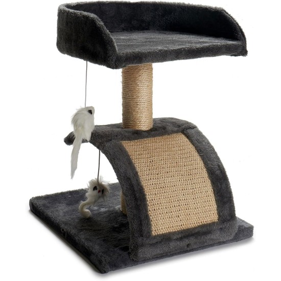 Well Home Cat Scratching Post with Sisal Scratching Post, Platform and Cave 31 x 12 x 34.5 cm Well Home Cat Scratching Post with Sisal Scratching Post, Platform and Cave 31 x 12 x 34.5 cm