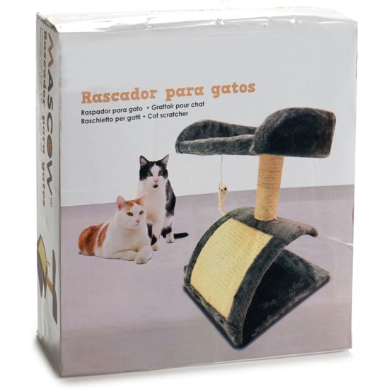 Well Home Cat Scratching Post with Sisal Scratching Post, Platform and Cave 31 x 12 x 34.5 cm Well Home Cat Scratching Post with Sisal Scratching Post, Platform and Cave 31 x 12 x 34.5 cm