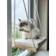 Window Lounger for Cats with Metal Hook Attachment Cat Hammock Cat Window Seat Cat Window Lounger 50 cm x 30 cm Wooden Window Lounger for Cats with Metal Hook Attachment Cat Hammock Cat Window Seat Cat Window Lounger 50 cm x 30 cm Wooden