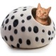 Woolygon Cats of The Wild Series Wool Cat Cave, 100% Merino Wool Handmade Eco-Friendly Felt Cat Den for Indoor Cats and Kittens Woolygon Cats of The Wild Series Wool Cat Cave, 100% Merino Wool Handmade Eco-Friendly Felt Cat Den for Indoor Cats and Kittens