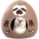 Woolygon Cats of The Wild Series Wool Cat Cave, 100% Merino Wool Handmade Eco-Friendly Felt Cat Den for Indoor Cats and Kittens Woolygon Cats of The Wild Series Wool Cat Cave, 100% Merino Wool Handmade Eco-Friendly Felt Cat Den for Indoor Cats and Kittens