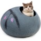 Woolygon Cats of The Wild Series Wool Cat Cave, 100% Merino Wool Handmade Eco-Friendly Felt Cat Den for Indoor Cats and Kittens Woolygon Cats of The Wild Series Wool Cat Cave, 100% Merino Wool Handmade Eco-Friendly Felt Cat Den for Indoor Cats and Kittens