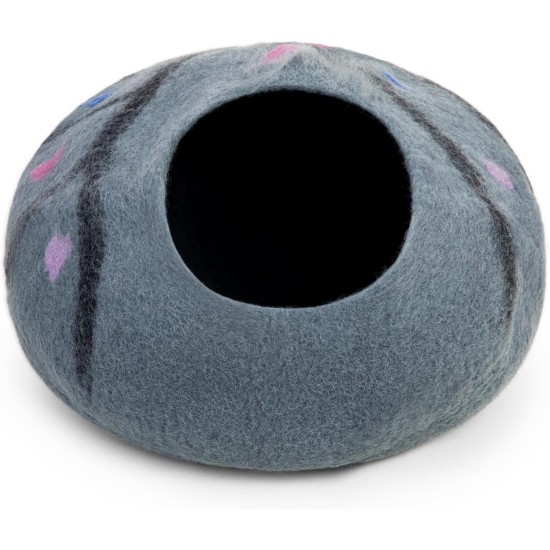 Woolygon Cats of The Wild Series Wool Cat Cave, 100% Merino Wool Handmade Eco-Friendly Felt Cat Den for Indoor Cats and Kittens Woolygon Cats of The Wild Series Wool Cat Cave, 100% Merino Wool Handmade Eco-Friendly Felt Cat Den for Indoor Cats and Kittens