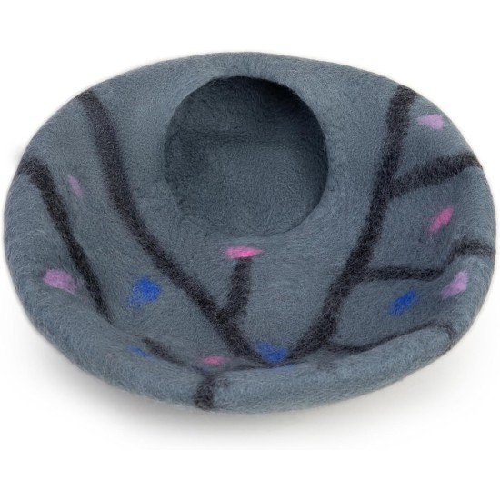 Woolygon Cats of The Wild Series Wool Cat Cave, 100% Merino Wool Handmade Eco-Friendly Felt Cat Den for Indoor Cats and Kittens Woolygon Cats of The Wild Series Wool Cat Cave, 100% Merino Wool Handmade Eco-Friendly Felt Cat Den for Indoor Cats and Kittens