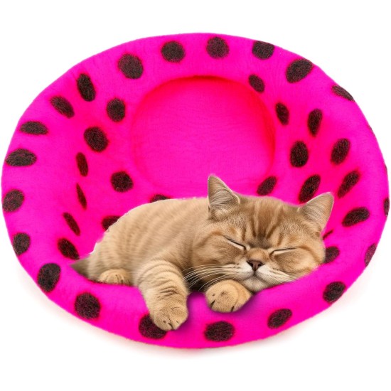 Woolygon Cats of The Wild Series Wool Cat Cave, 100% Merino Wool Handmade Eco-Friendly Felt Cat Den for Indoor Cats and Kittens Woolygon Cats of The Wild Series Wool Cat Cave, 100% Merino Wool Handmade Eco-Friendly Felt Cat Den for Indoor Cats and Kittens