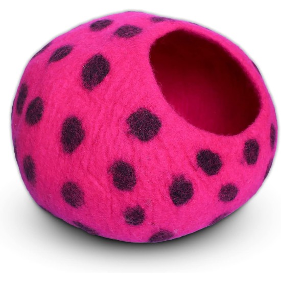 Woolygon Cats of The Wild Series Wool Cat Cave, 100% Merino Wool Handmade Eco-Friendly Felt Cat Den for Indoor Cats and Kittens Woolygon Cats of The Wild Series Wool Cat Cave, 100% Merino Wool Handmade Eco-Friendly Felt Cat Den for Indoor Cats and Kittens