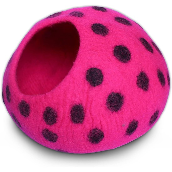 Woolygon Cats of The Wild Series Wool Cat Cave, 100% Merino Wool Handmade Eco-Friendly Felt Cat Den for Indoor Cats and Kittens Woolygon Cats of The Wild Series Wool Cat Cave, 100% Merino Wool Handmade Eco-Friendly Felt Cat Den for Indoor Cats and Kittens