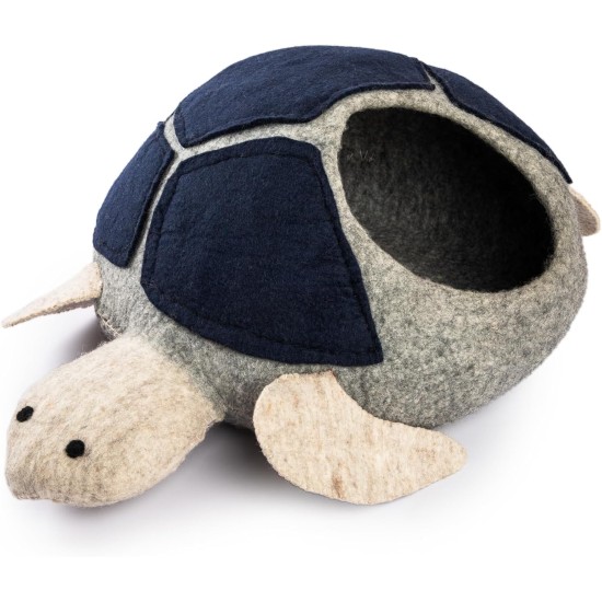 Woolygon Cats of The Wild Series Wool Cat Cave, 100% Merino Wool Handmade Eco-Friendly Felt Cat Den for Indoor Cats and Kittens Woolygon Cats of The Wild Series Wool Cat Cave, 100% Merino Wool Handmade Eco-Friendly Felt Cat Den for Indoor Cats and Kittens