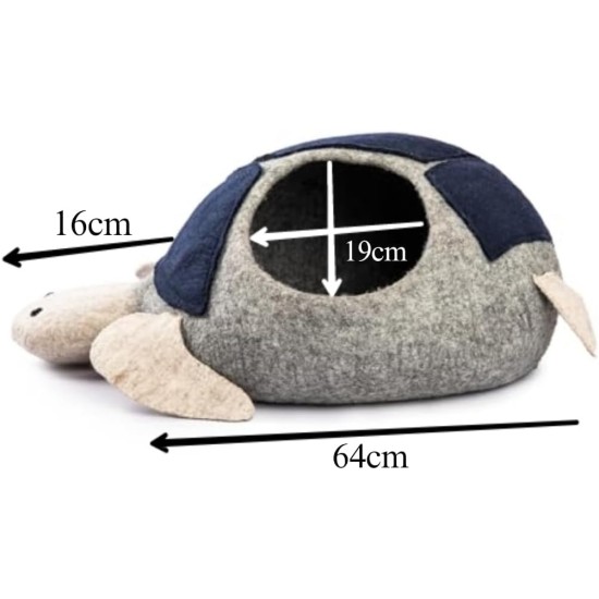 Woolygon Cats of The Wild Series Wool Cat Cave, 100% Merino Wool Handmade Eco-Friendly Felt Cat Den for Indoor Cats and Kittens Woolygon Cats of The Wild Series Wool Cat Cave, 100% Merino Wool Handmade Eco-Friendly Felt Cat Den for Indoor Cats and Kittens
