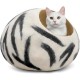 Woolygon Cats of The Wild Series Wool Cat Cave, 100% Merino Wool Handmade Eco-Friendly Felt Cat Den for Indoor Cats and Kittens Woolygon Cats of The Wild Series Wool Cat Cave, 100% Merino Wool Handmade Eco-Friendly Felt Cat Den for Indoor Cats and Kittens