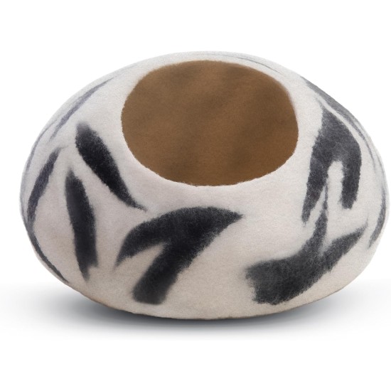 Woolygon Cats of The Wild Series Wool Cat Cave, 100% Merino Wool Handmade Eco-Friendly Felt Cat Den for Indoor Cats and Kittens Woolygon Cats of The Wild Series Wool Cat Cave, 100% Merino Wool Handmade Eco-Friendly Felt Cat Den for Indoor Cats and Kittens