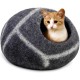 Woolygon Cats of The Wild Series Wool Cat Cave, 100% Merino Wool Handmade Eco-Friendly Felt Cat Den for Indoor Cats and Kittens Woolygon Cats of The Wild Series Wool Cat Cave, 100% Merino Wool Handmade Eco-Friendly Felt Cat Den for Indoor Cats and Kittens