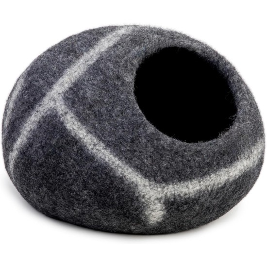 Woolygon Cats of The Wild Series Wool Cat Cave, 100% Merino Wool Handmade Eco-Friendly Felt Cat Den for Indoor Cats and Kittens Woolygon Cats of The Wild Series Wool Cat Cave, 100% Merino Wool Handmade Eco-Friendly Felt Cat Den for Indoor Cats and Kittens