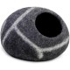 Woolygon Cats of The Wild Series Wool Cat Cave, 100% Merino Wool Handmade Eco-Friendly Felt Cat Den for Indoor Cats and Kittens Woolygon Cats of The Wild Series Wool Cat Cave, 100% Merino Wool Handmade Eco-Friendly Felt Cat Den for Indoor Cats and Kittens