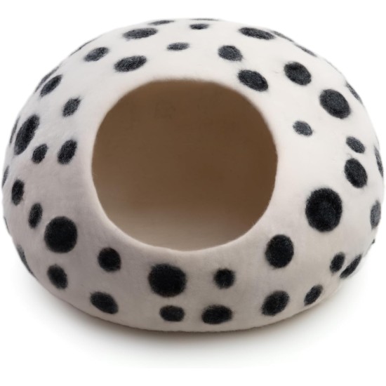 Woolygon Cats of The Wild Series Wool Cat Cave, 100% Merino Wool Handmade Eco-Friendly Felt Cat Den for Indoor Cats and Kittens Woolygon Cats of The Wild Series Wool Cat Cave, 100% Merino Wool Handmade Eco-Friendly Felt Cat Den for Indoor Cats and Kittens