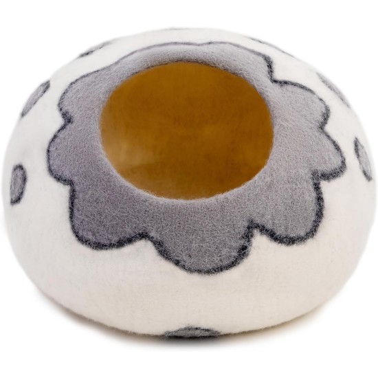 Woolygon Cats of The Wild Series Wool Cat Cave, 100% Merino Wool Handmade Eco-Friendly Felt Cat Den for Indoor Cats and Kittens Woolygon Cats of The Wild Series Wool Cat Cave, 100% Merino Wool Handmade Eco-Friendly Felt Cat Den for Indoor Cats and Kittens