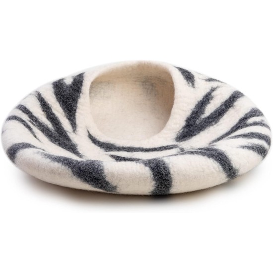 Woolygon Cats of The Wild Series Wool Cat Cave, 100% Merino Wool Handmade Eco-Friendly Felt Cat Den for Indoor Cats and Kittens Woolygon Cats of The Wild Series Wool Cat Cave, 100% Merino Wool Handmade Eco-Friendly Felt Cat Den for Indoor Cats and Kittens