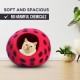 Woolygon Cats of The Wild Series Wool Cat Cave, 100% Merino Wool Handmade Eco-Friendly Felt Cat Den for Indoor Cats and Kittens Woolygon Cats of The Wild Series Wool Cat Cave, 100% Merino Wool Handmade Eco-Friendly Felt Cat Den for Indoor Cats and Kittens