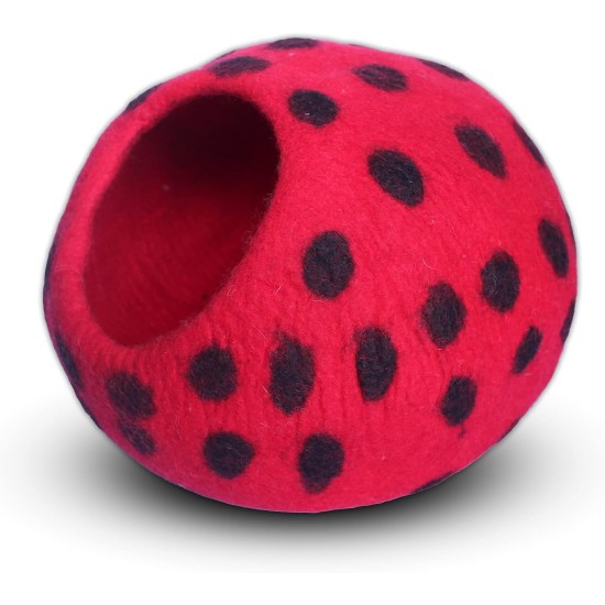 Woolygon Cats of The Wild Series Wool Cat Cave, 100% Merino Wool Handmade Eco-Friendly Felt Cat Den for Indoor Cats and Kittens Woolygon Cats of The Wild Series Wool Cat Cave, 100% Merino Wool Handmade Eco-Friendly Felt Cat Den for Indoor Cats and Kittens