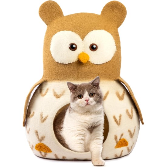 Woolygon Cats of The Wild Series Wool Cat Cave, 100% Merino Wool Handmade Eco-Friendly Felt Cat Den for Indoor Cats and Kittens Woolygon Cats of The Wild Series Wool Cat Cave, 100% Merino Wool Handmade Eco-Friendly Felt Cat Den for Indoor Cats and Kittens