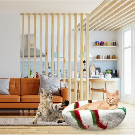 Woolygon Cats of The Wild Series Wool Cat Cave, 100% Merino Wool Handmade Eco-Friendly Felt Cat Den for Indoor Cats and Kittens Woolygon Cats of The Wild Series Wool Cat Cave, 100% Merino Wool Handmade Eco-Friendly Felt Cat Den for Indoor Cats and Kittens