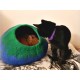 Woolygon Cats of The Wild Series Wool Cat Cave, 100% Merino Wool Handmade Eco-Friendly Felt Cat Den for Indoor Cats and Kittens Woolygon Cats of The Wild Series Wool Cat Cave, 100% Merino Wool Handmade Eco-Friendly Felt Cat Den for Indoor Cats and Kittens