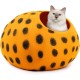 Woolygon Cats of The Wild Series Wool Cat Cave, 100% Merino Wool Handmade Eco-Friendly Felt Cat Den for Indoor Cats and Kittens Woolygon Cats of The Wild Series Wool Cat Cave, 100% Merino Wool Handmade Eco-Friendly Felt Cat Den for Indoor Cats and Kittens