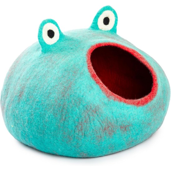 Woolygon Cats of The Wild Series Wool Cat Cave, 100% Merino Wool Handmade Eco-Friendly Felt Cat Den for Indoor Cats and Kittens Woolygon Cats of The Wild Series Wool Cat Cave, 100% Merino Wool Handmade Eco-Friendly Felt Cat Den for Indoor Cats and Kittens