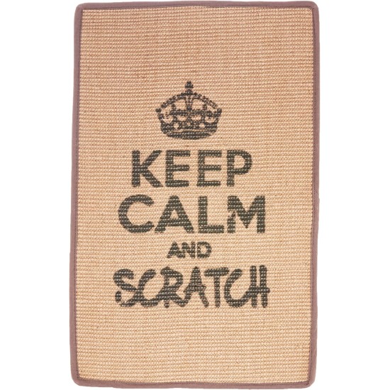 Wouapy Scratching Mat Rectangular Sisal Design Scratching Post with Grey Writing Wouapy Scratching Mat Rectangular Sisal Design Scratching Post with Grey Writing