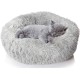 Wuudi Bed for Cats, Dog Cushion, Fluffy Cat Bed Set with Blanket, Round Cat Bed, Plush Dog Bed, 2 Pieces, Soft Warm Pet Bed + Pet Blanket for Cats and Small Dogs, Light Grey, 50 cm Wuudi Bed for Cats, Dog Cushion, Fluffy Cat Bed Set with Blanket, Round Cat Bed, Plush Dog Bed, 2 Pieces, Soft Warm Pet Bed + Pet Blanket for Cats and Small Dogs, Light Grey, 50 cm