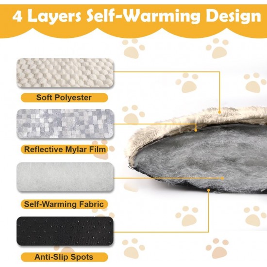 XIAPIA Self-Heating Blanket Cat and Dogs, Fluffy Self-Warming Cat Blanket without Cable, Heat Blanket Electric Blanket without Electricity, Washable Thermal Blanket Cat Cushion (White, 90 x 60) XIAPIA Self-Heating Blanket Cat and Dogs, Fluffy Self-Warming Cat Blanket without Cable, Heat Blanket Electric Blanket without Electricity, Washable Thermal Blanket Cat Cushion (White, 90 x 60)