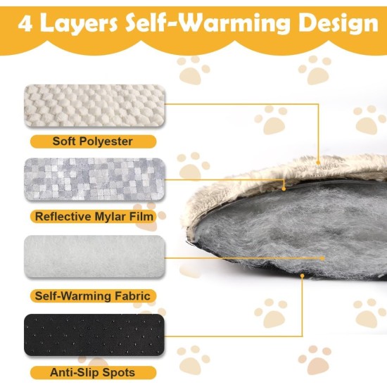 XIAPIA Self-Heating Blanket Cat and Dogs, Fluffy Self-Warming Cat Blanket without Cable, Heat Blanket Electric Blanket without Electricity, Washable Thermal Blanket Cat Cushion (Grey, 90 x 60) XIAPIA Self-Heating Blanket Cat and Dogs, Fluffy Self-Warming Cat Blanket without Cable, Heat Blanket Electric Blanket without Electricity, Washable Thermal Blanket Cat Cushion (Grey, 90 x 60)
