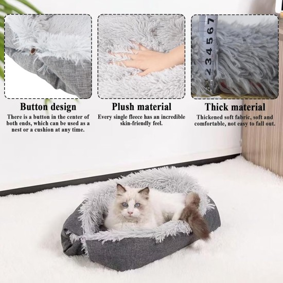 Xiuyer Cat Blanket, Self-Warming, Self-Heating Cat Blanket, Self-Warming Cat Blanket, 2-in-1 Cat Bed, Pet Bed, Cat Sofa, Washable Heat Blanket Cat, Fluffy and Soft, 61 x 51 cm Xiuyer Cat Blanket, Self-Warming, Self-Heating Cat Blanket, Self-Warming Cat Blanket, 2-in-1 Cat Bed, Pet Bed, Cat Sofa, Washable Heat Blanket Cat, Fluffy and Soft, 61 x 51 cm