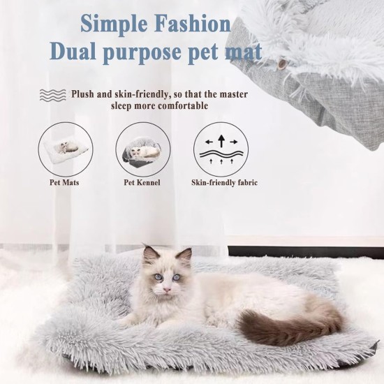Xiuyer Cat Blanket, Self-Warming, Self-Heating Cat Blanket, Self-Warming Cat Blanket, 2-in-1 Cat Bed, Pet Bed, Cat Sofa, Washable Heat Blanket Cat, Fluffy and Soft, 61 x 51 cm Xiuyer Cat Blanket, Self-Warming, Self-Heating Cat Blanket, Self-Warming Cat Blanket, 2-in-1 Cat Bed, Pet Bed, Cat Sofa, Washable Heat Blanket Cat, Fluffy and Soft, 61 x 51 cm