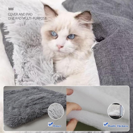 Xiuyer Cat Blanket, Self-Warming, Self-Heating Cat Blanket, Self-Warming Cat Blanket, 2-in-1 Cat Bed, Pet Bed, Cat Sofa, Washable Heat Blanket Cat, Fluffy and Soft, 61 x 51 cm Xiuyer Cat Blanket, Self-Warming, Self-Heating Cat Blanket, Self-Warming Cat Blanket, 2-in-1 Cat Bed, Pet Bed, Cat Sofa, Washable Heat Blanket Cat, Fluffy and Soft, 61 x 51 cm