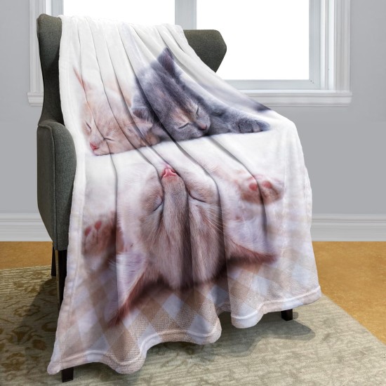 YISUMEI Printed Cuddly Blanket Sleeping Cats Blanket Soft Flannel Fleece Blanket 150 x 200 cm YISUMEI Printed Cuddly Blanket Sleeping Cats Blanket Soft Flannel Fleece Blanket 150 x 200 cm