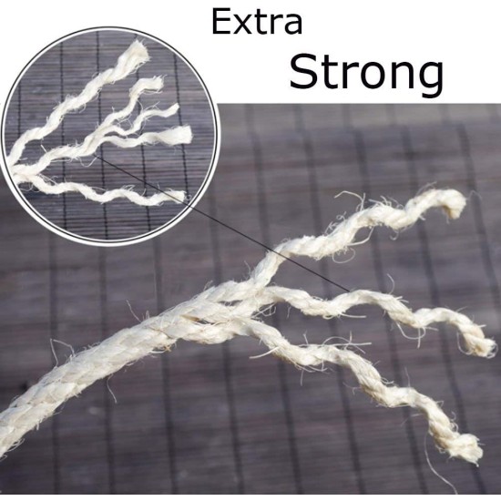 Yangbaga Natural Sisal Rope, Sisal Rope for Scratching Post, Multi-Purpose Sisal Rope, DIY and Interchangeable, One Part for Scratching Post, 50 m, 8 mm (with a Ball) Yangbaga Natural Sisal Rope, Sisal Rope for Scratching Post, Multi-Purpose Sisal Rope, DIY and Interchangeable, One Part for Scratching Post, 50 m, 8 mm (with a Ball)