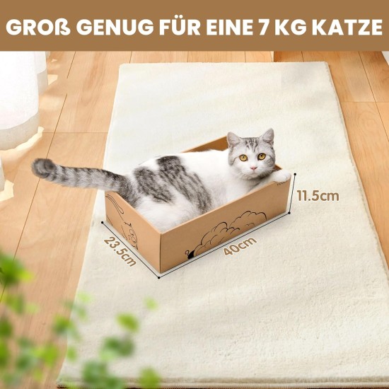 Ycozy Cat Scratching Board with Box and 5 Scratching Boards, Large XXL Double-Sided Scratching Board for Cats, High-Quality Interchangeable Cardboard, Durable Cat Furniture Ycozy Cat Scratching Board with Box and 5 Scratching Boards, Large XXL Double-Sided Scratching Board for Cats, High-Quality Interchangeable Cardboard, Durable Cat Furniture