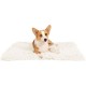 ZSMJAER Heat Blankets for Dogs and Cats, Pets Cat Blanket Heat Mat, Cat Bed Fluffy, Double-Sided Plush Blanket for Dog Bed and Cat Bed, Keeps You Noticeable, 80 x 53 cm (White)