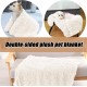 ZSMJAER Heat Blankets for Dogs and Cats, Pets Cat Blanket Heat Mat, Cat Bed Fluffy, Double-Sided Plush Blanket for Dog Bed and Cat Bed, Keeps You Noticeable, 80 x 53 cm (White)