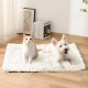 ZSMJAER Heat Blankets for Dogs and Cats, Pets Cat Blanket Heat Mat, Cat Bed Fluffy, Double-Sided Plush Blanket for Dog Bed and Cat Bed, Keeps You Noticeable, 80 x 53 cm (White)